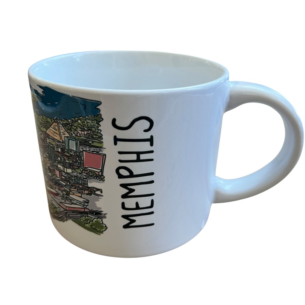 Memphis Tennessee Skyline Coffee Mug White Ceramic Cityscape Souvenir Cup